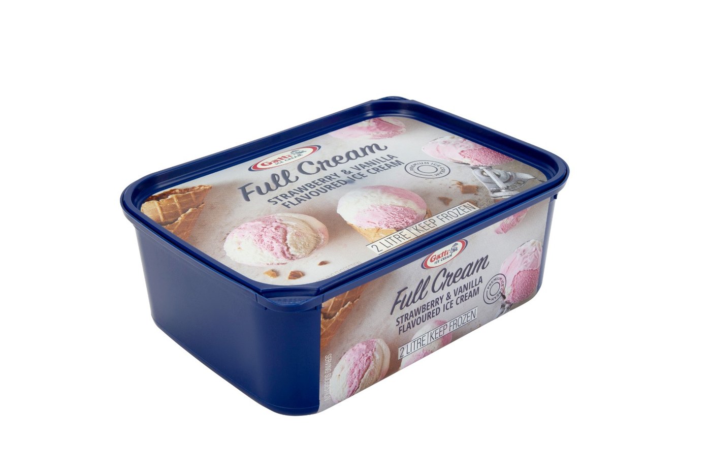 Full Cream Vanilla & Strawberry 2L